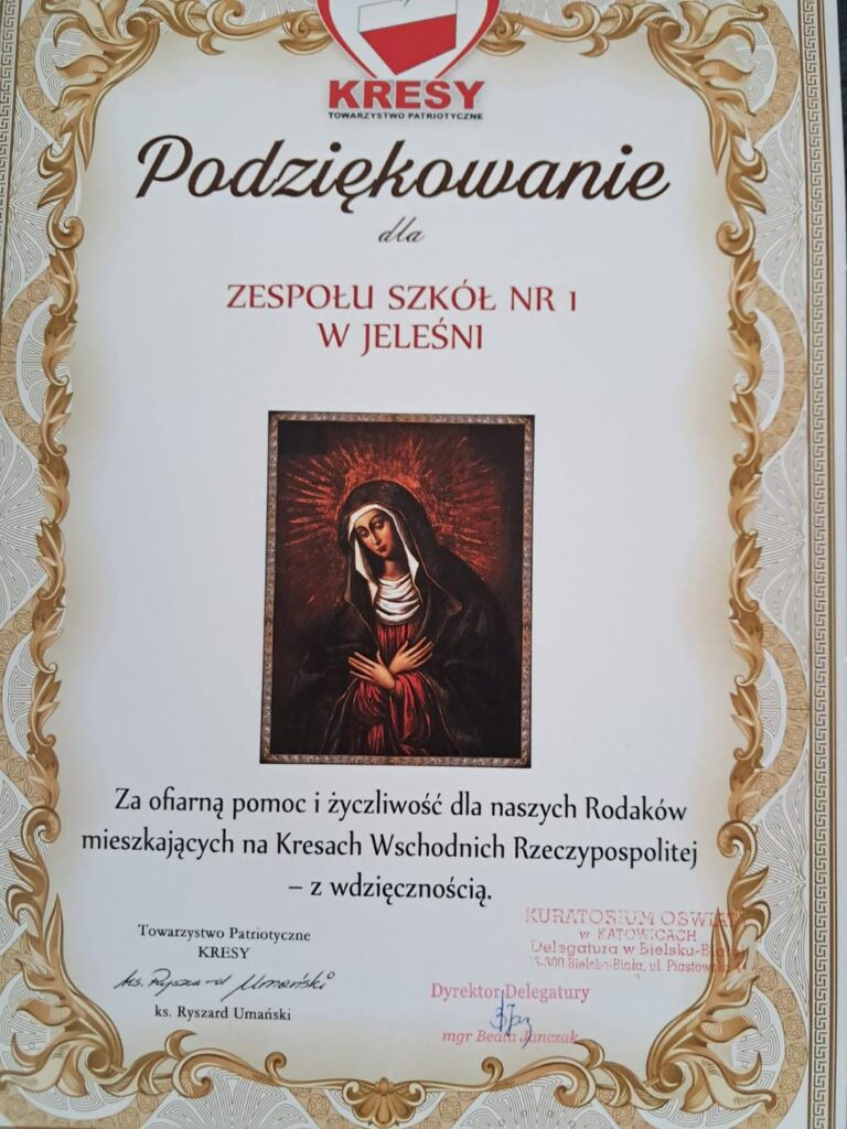 PODSUMOWANIE AKCJI CHARYTATYWNEJ„ŚWIĘTY MIKOŁAJ NA KRESACH”